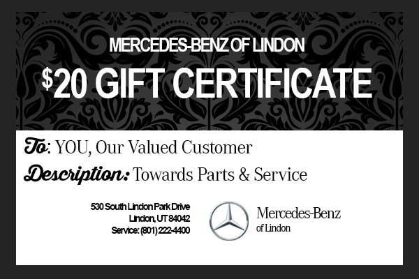 Mercedes-Benz of Draper Service & Parts Gift Certificate
