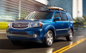 2015 Honda Pilot with kayak